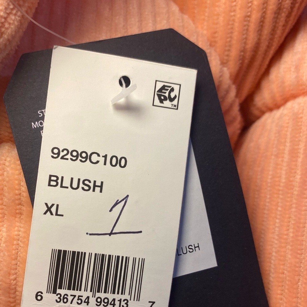 NWT Collection B‎ Juniors Cropped Corduroy Puffer Coat in Peach Soft - Picture 5 of 8